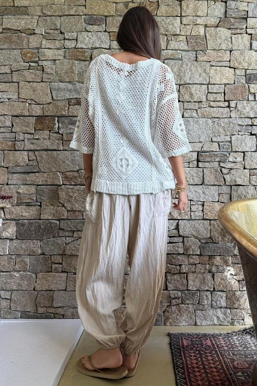 Dakota Crochet Top White